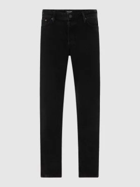 Jeansy o luźnym kroju z bawełny model ‘Chris’ Jack & Jones czarne