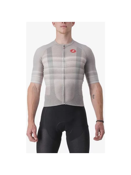 Koszulka z krótkim rekawem Castelli Climber's Rosso Corsa szaro-srebrna XXL szara