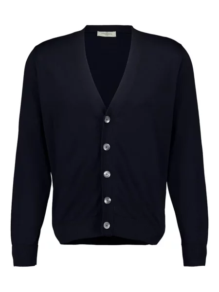 Кашмирена жилетка Piacenza Cashmere с V-образно деколте синьо