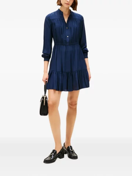 Rochie mini Tommy Hilfiger din jacard albastru