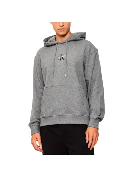 Geacă de blugi Calvin Klein Jeans din material terry gri