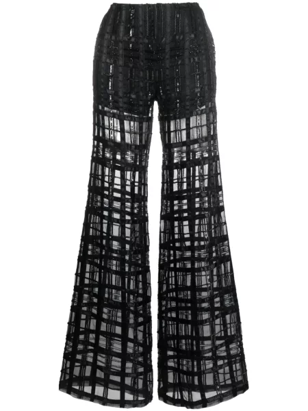 Pantaloni palazzo Alberta Ferretti negru