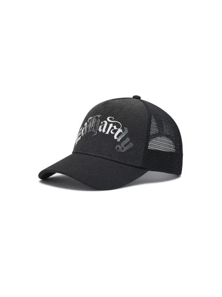 Ed Hardy Čiapka svetlosivá / čierna biela