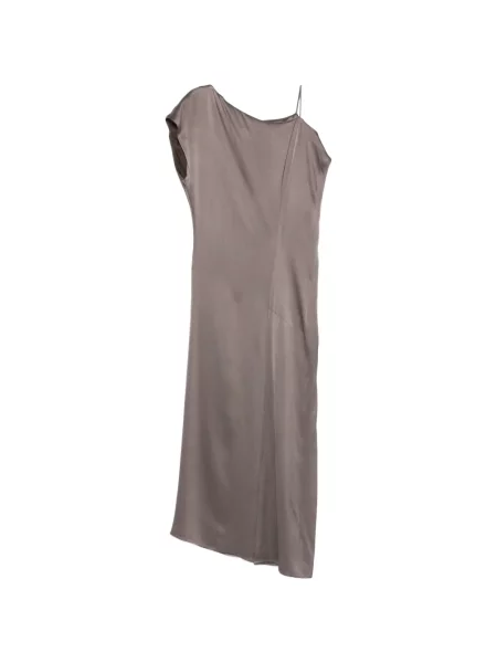 Rochie midi Alysi asimetrică până la genunchi de costum gri