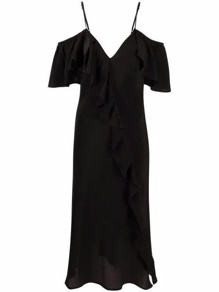 Sukienka Gold Hawk z dekoltem w serek garniturowa czarna