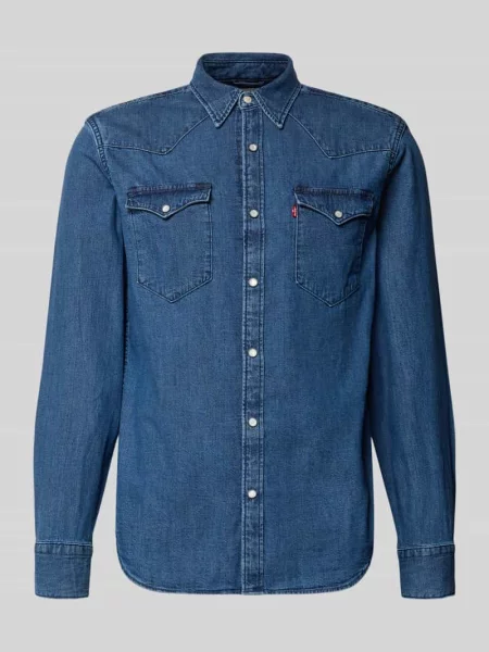 Koszula jeansowa o kroju regular fit z czystej bawełny model BARSTOW WESTERN STANDARD' Levi's niebieska