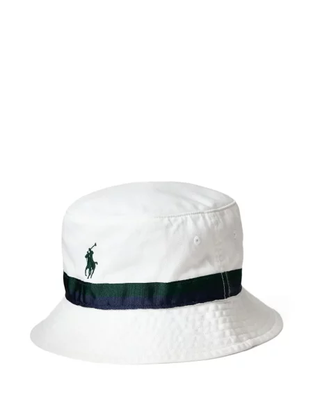 Tricou Polo Ralph Lauren din piele cu broderie în carouri maro