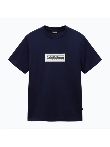 Férfi Napapijri S-Box Logo póló tengerészkék. Méret: S kék