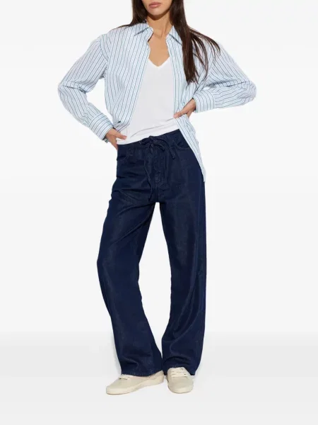 Blugi cu picior larg Rag & Bone cu cordon albastru