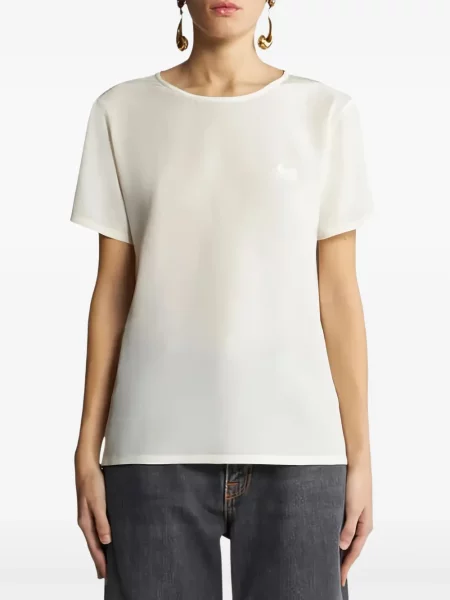 Bluză Etro de mătase alb