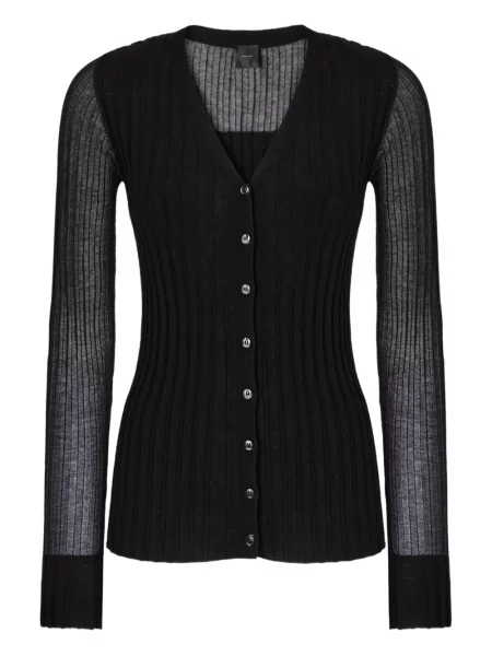 Cardigan Pinko transparente negru