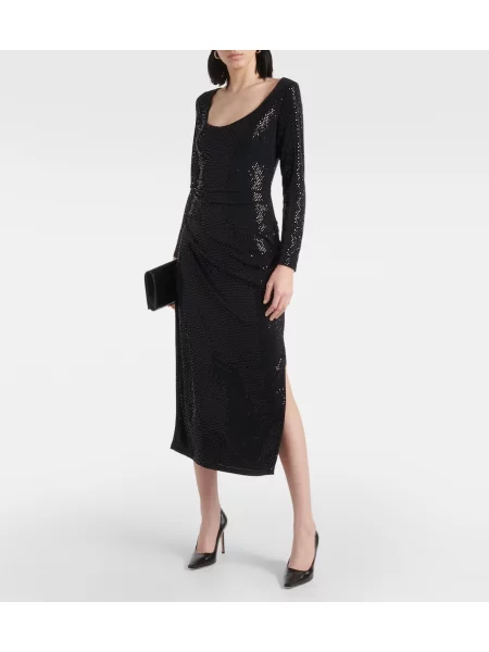 Rochie midi Markarian până la genunchi de costum negru