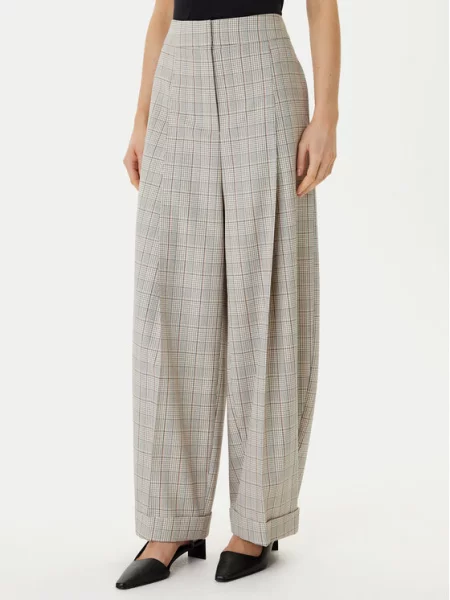 BOSS Hlače iz tkanine Oversize bež