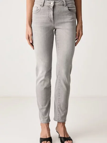 Elisabetta Franchi blugi skinny pentru femei gri