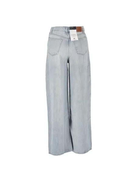 Szerokie jeansy Ralph Lauren z wysoką talią niebieskie