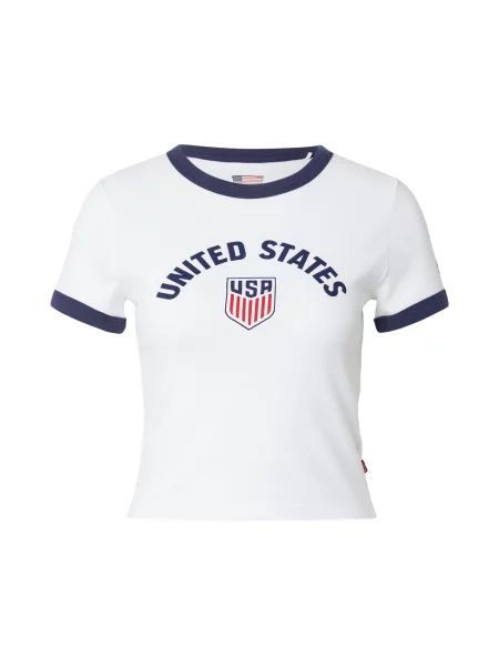 LEVI'S ® Tričko U.S. Soccer Ringer Tee tmavě modrá / červená bílá
