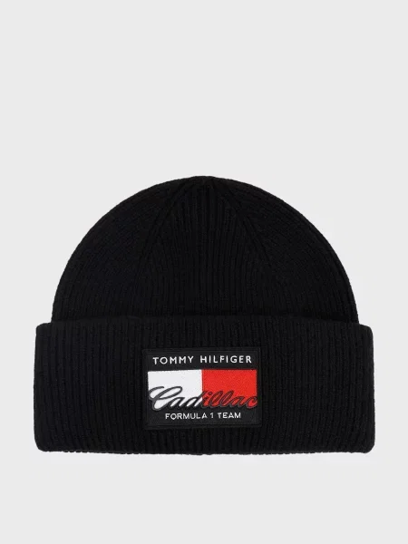 Вовняна шапка Tommy Hilfiger чорна