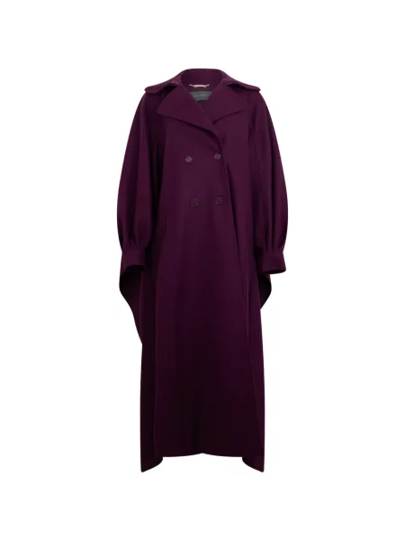 Palton Alberta Ferretti cu două rânduri de nasturi violet