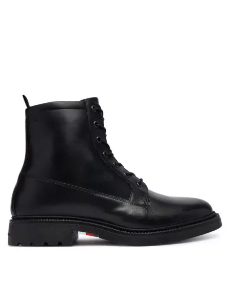 Tommy Hilfiger Ghete Corporate Casual Lth Boot negru