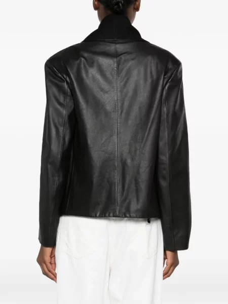 Geanta de piele Toteme cu rever negru