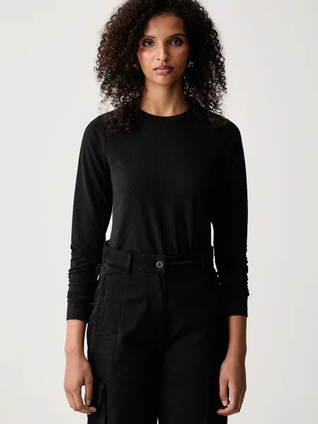 Tricou cu mânecă lungă The North Face negru