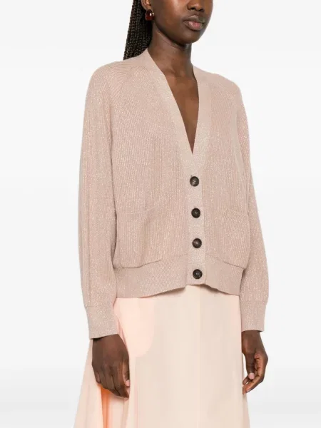 Cardigan Brunello Cucinelli tricotate maro