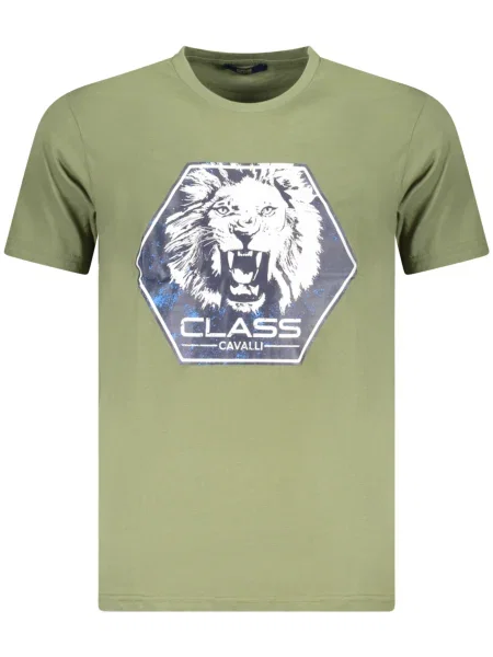 Tricou Cavalli Class scurt verde
