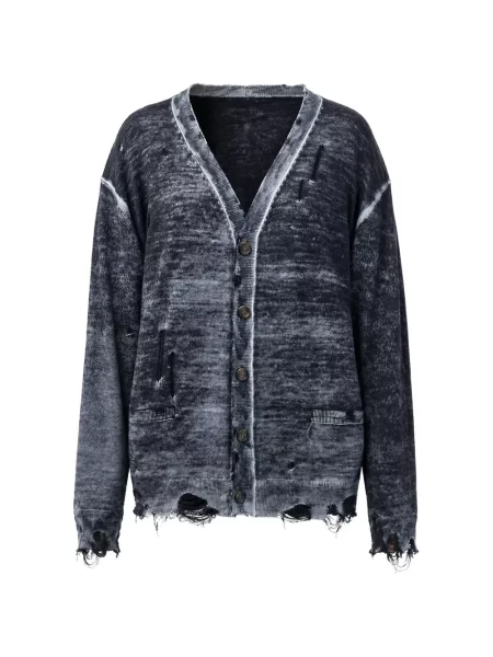 Cardigan R13 zdrențuiți negru