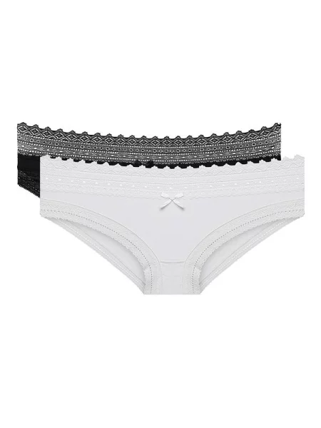 Комплект бикини Dim с дантела бяло