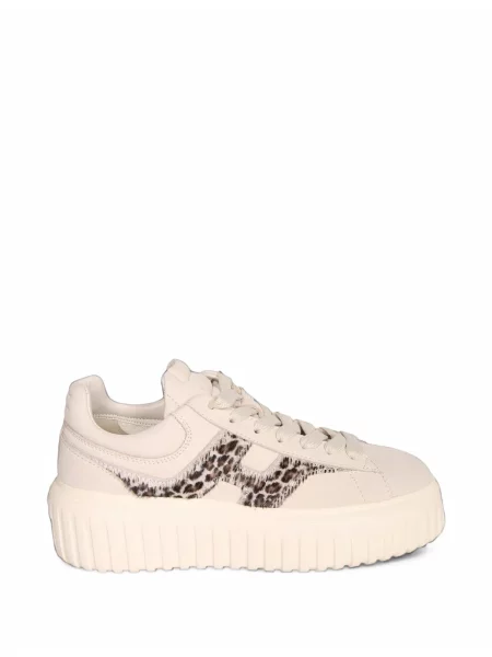 Sneakerși Hogan cu platformă cu imagine cu model leopard