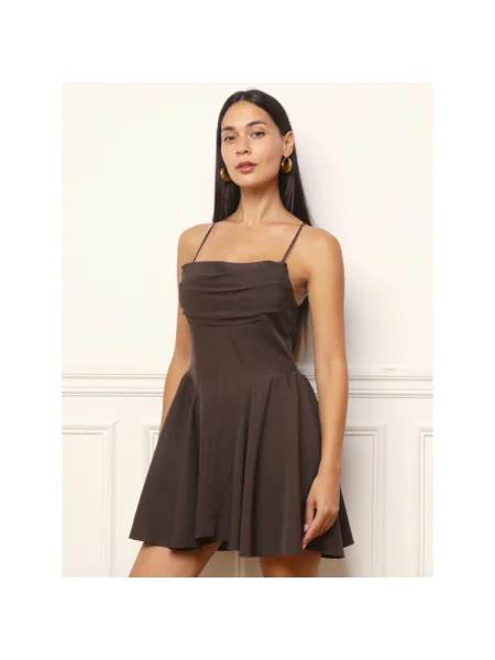 Haljina La Modeuse smeđa