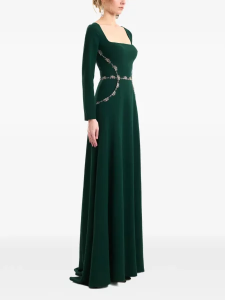 Rochie Gemy Maalouf cu mărgele verde
