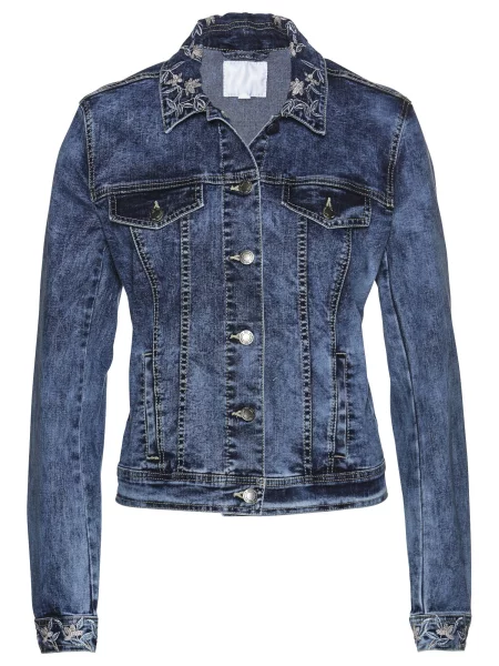 Bonprix Geacă de primăvară-toamnă denim / deschis / închis / grej albastru