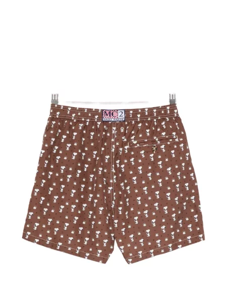 Slip de baie Mc2 Saint Barth cu imagine cu cordon maro
