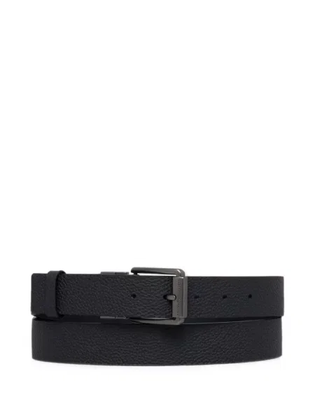 Cu centură curea Armani Exchange din piele cu cataramă negru