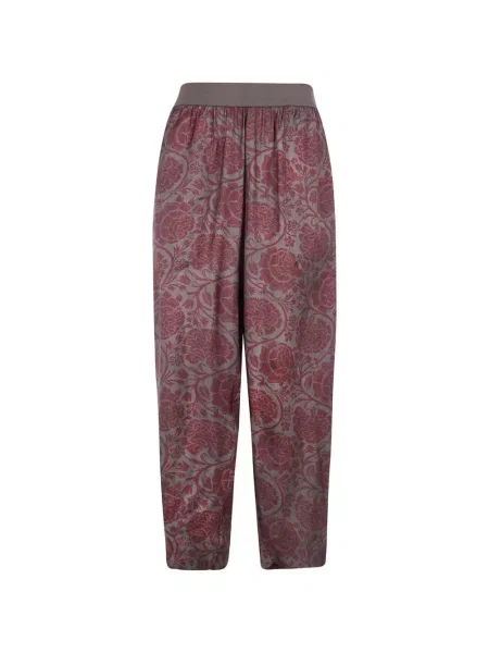 Pantaloni Uma Wang cu model floral cu imagine roșu