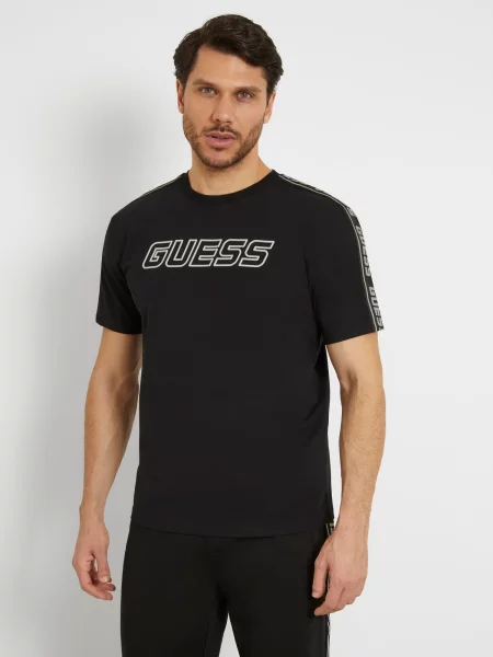 Guess Majica Arlo Regular Fit črna