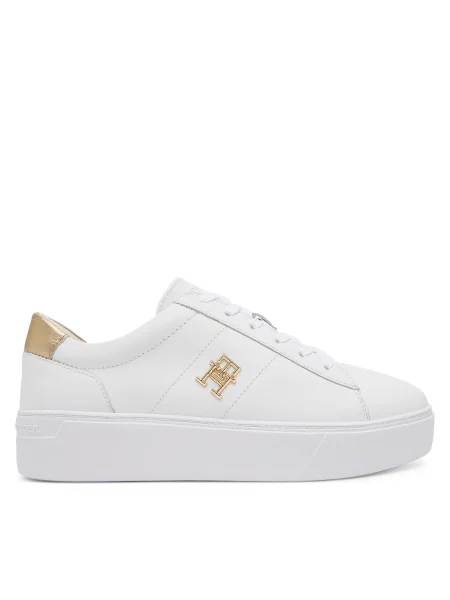 Tenisice Tommy Hilfiger Platform Court Sneaker Metallics bijela