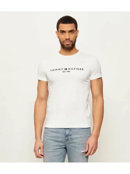 TOMMY HILFIGER Póló sötétkék / piros fehér