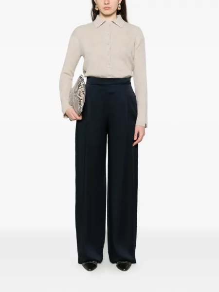 Pantaloni Max Mara plisate albastru