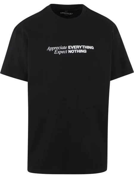 MT Upscale Tricou Appreciate Expect negru alb