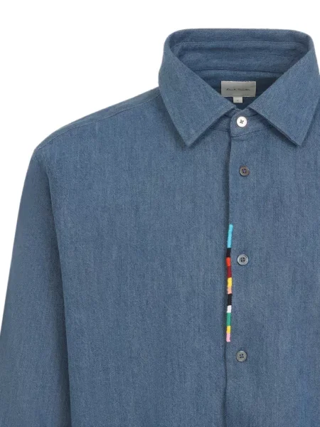 Lung cămașă Paul Smith cu dungi albastru