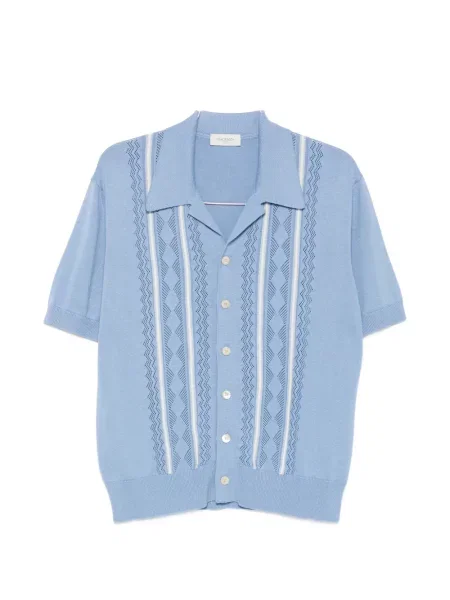 Cămașă Piacenza Cashmere din cașmir albastru