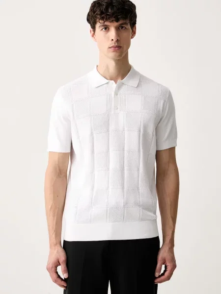 Tricou polo Karl Lagerfeld alb