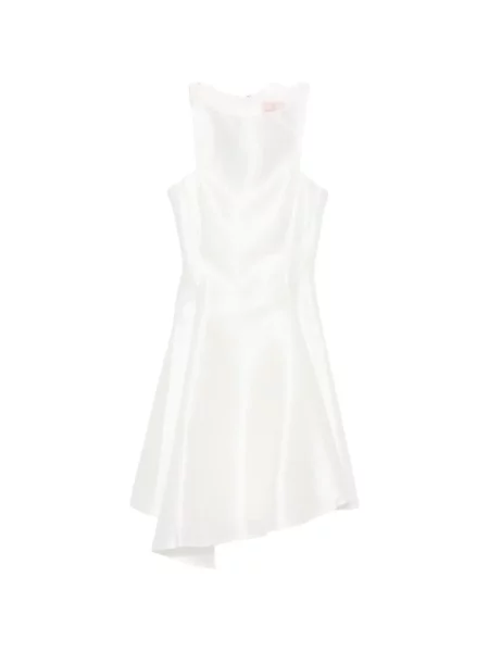 Rochie mini Leen Mougrhabi asimetrică alb