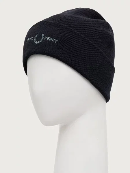 Șapcă FRED PERRY Graphic FLP Beanie Navy/Silver Blue Universal albastru