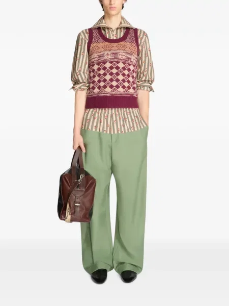 Pantaloni Dries Van Noten verde