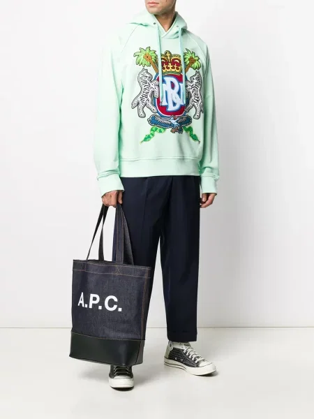 Raštuota rankinė A.p.c. mėlyna