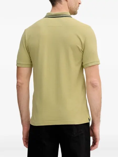 Gulerat tricou polo Guess cu dungi verde