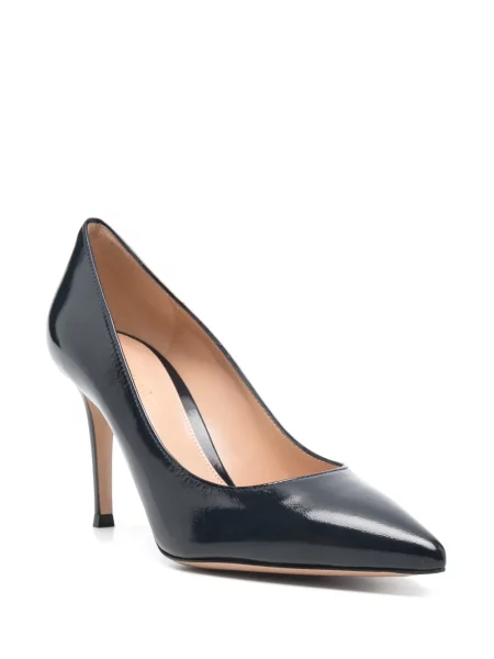 Pantofi cu toc Gianvito Rossi din piele albastru
